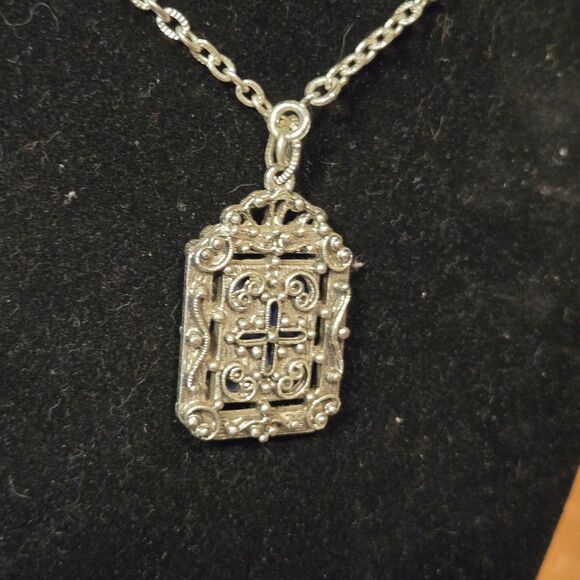 Sarah Coventry Roman Holiday Reversable Pendant Necklace Chain, Vintage 1970s - Picture 3 of 7